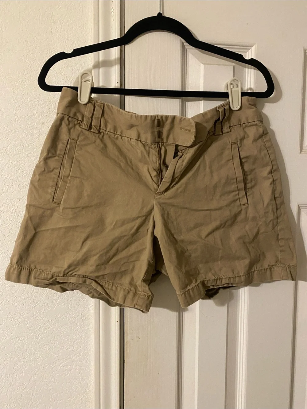 LOFT Khaki Cotton Bermuda Shorts